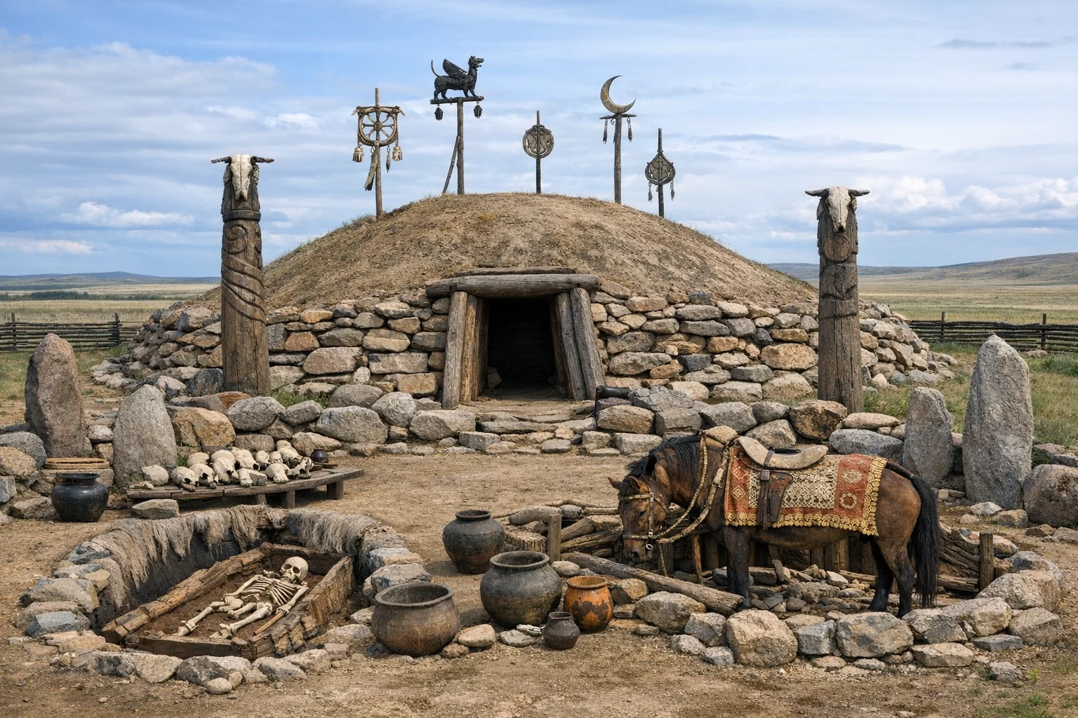 Музей-реконструкция &laquo;Курган Темир&raquo; в Аркаиме