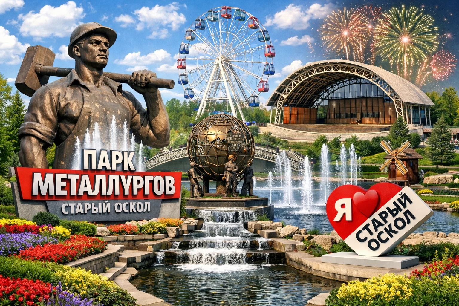 Парк Металлургов в городе Старый Оскол