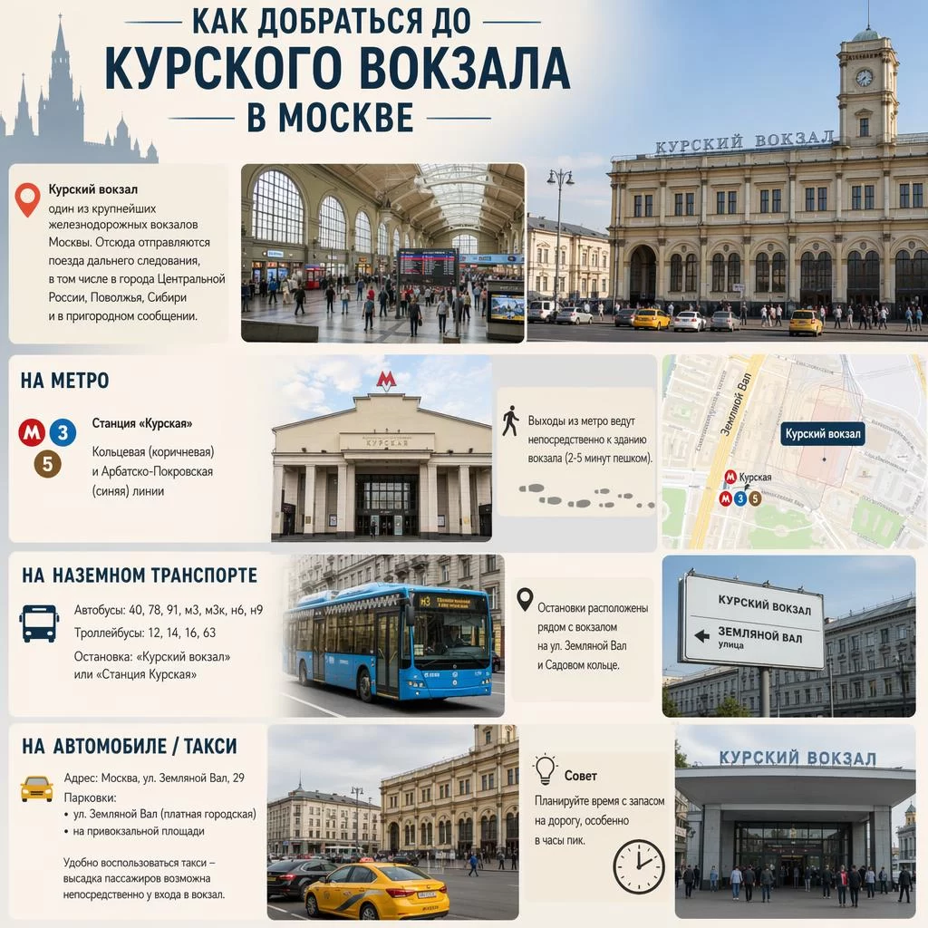 Как добраться до Курского вокзала в Москве