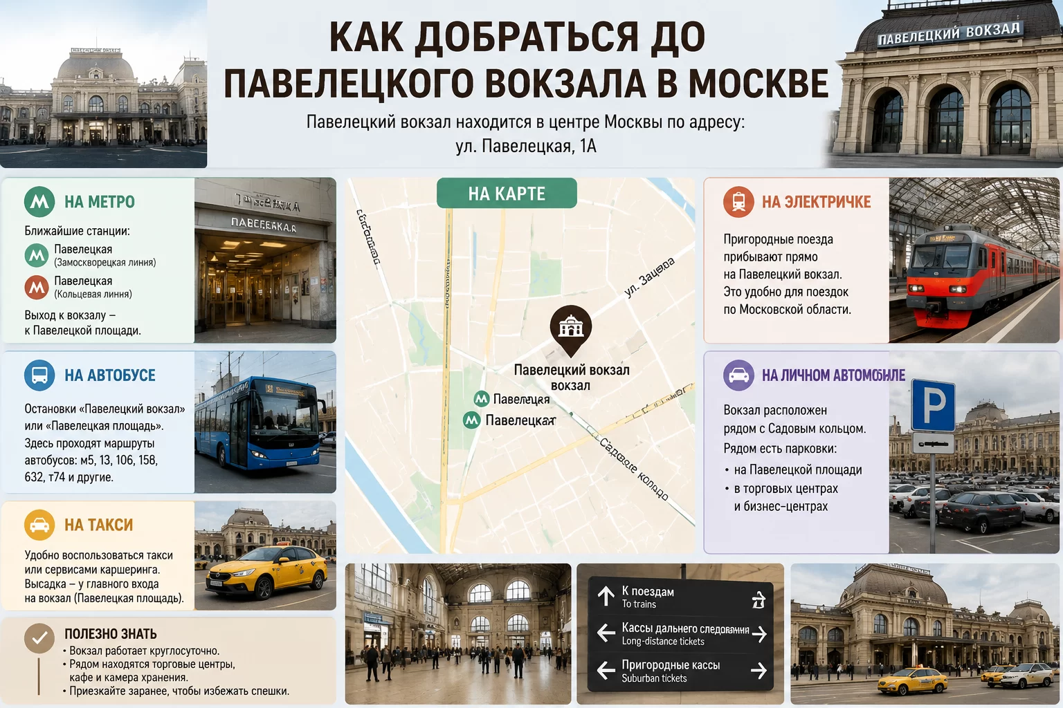 Как добраться до Павелецкого вокзала в Москве